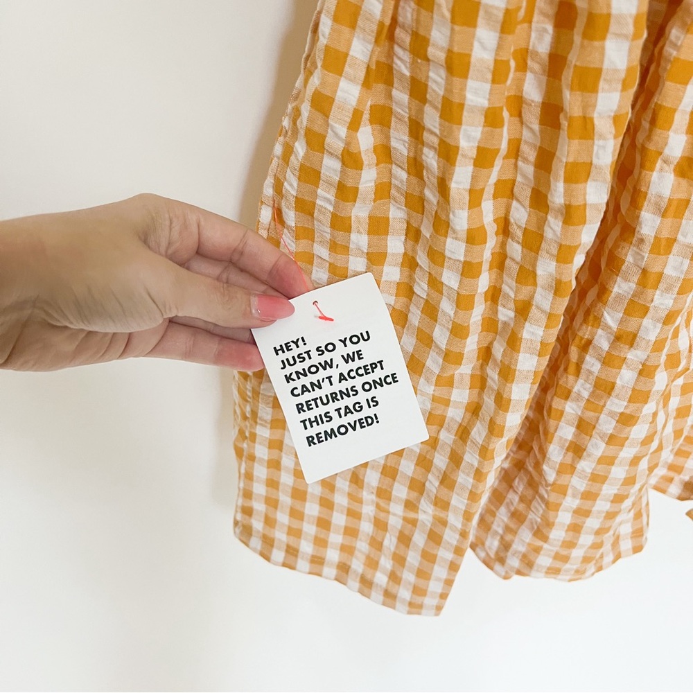 ASOS Romper Mustard Yellow Gingham - Picture 12 of 14